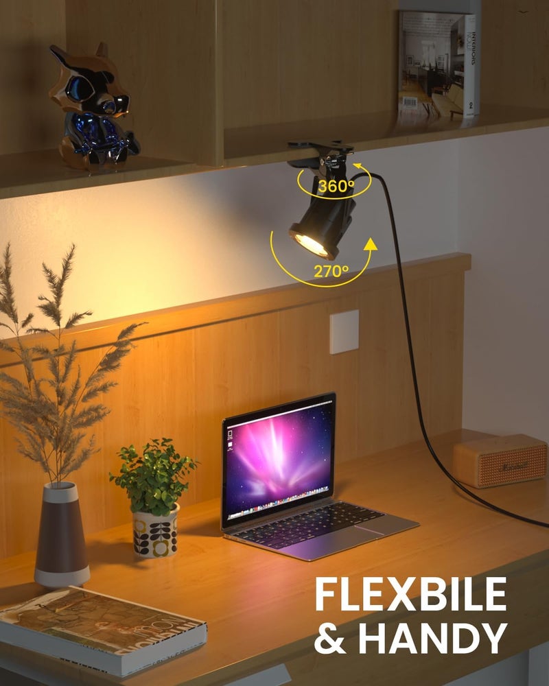 TobeBright 6W RGB LED Spot Light Clip On with Remote Control, Plug in Spotlight Indoor and Outdoor IP65 Water Resistant with 1.78m Cord, 15 RGB Colors + Warm White 3000K - Image 5